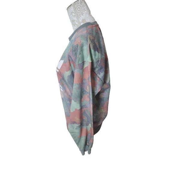 Adidas Womens Pastel Camo Crewneck Sweatshirt W/pockets Athleisure XS - Picture 3 of 8